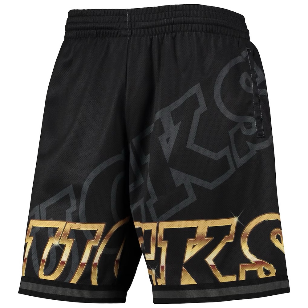 NWT - Mitchell & Ness Men’s Black & Gold Milwaukee Bucks Basketball Shorts Sz: M